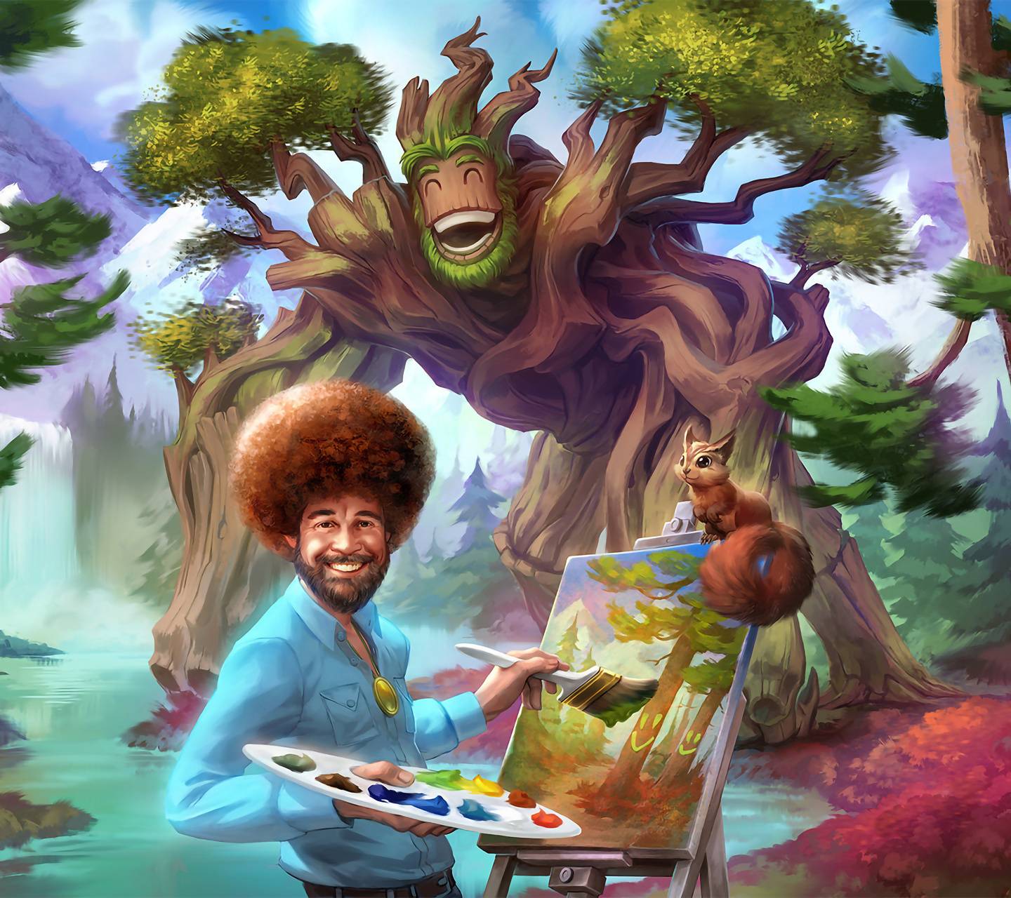 Bob Ross and his Happy Tree